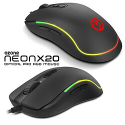 Souris gamer Ambidextre Ozone Néon X20 + Logiciel