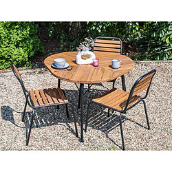 Beliani Table de jardin Bois Bois clair VARENNA