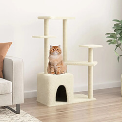 Arbre à chat avec griffoirs,niche pour chat en sisal crème 107,5 cm -MN52204