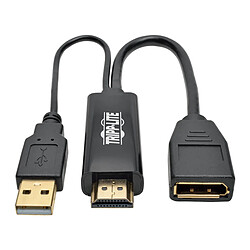 Tripp Lite P130-06N-DP-V2 video cable adapter Tripp Lite P130-06N-DP-V2 câble vidéo et adaptateur 0,15 m HDMI DisplayPort Noir