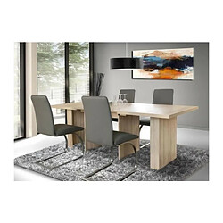 Avis DINING Table a manger extensible de 6 a 12 personnes style contemporain decor chene Sonoma - L 140-273 x l 90 cm