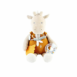 NOUKIES Peluche d'activités girafe Tiga ocre 40 cm - Noukie's 