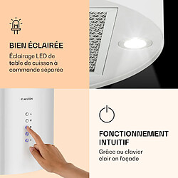 Hotte aspirante - Barella Klarstein - Recyclage de l'air - 557 m³/h - LED - Blanc