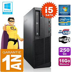 PC Lenovo M92p SFF Core I5-3470 Ram 16Go Disque 250 Go Graveur DVD Wifi W7 · Occasion 