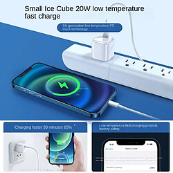 General Chargeur iPhone Charge Rapide, Bloc Chargeur Rapide Type C 30 W avec Câble USB C vers Lightning de 0,9 m pour iPhone 14/13/13 Pro/12/12 Pro/12 Pro Max/11/Xs Max/XR/X, iPad, AirPods Pro(3 pieds) pas cher