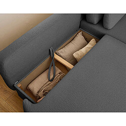 Avis Lisa Design Mahina - canapé d'angle droit - 4 places - convertible avec coffre - en tissu bouclette