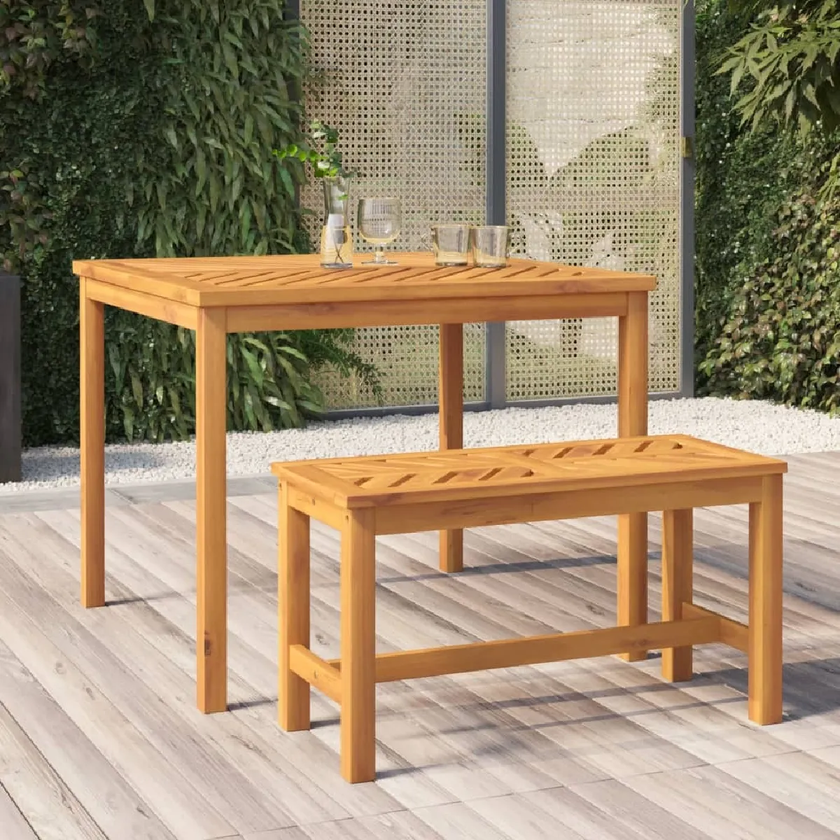 Maison Chic Banc de jardin | Banquette de jardin | Chaise Relax 80 cm bois massif d'acacia -MN10831