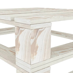 Avis vidaXL Tables palette de jardin 2 pcs blanc bois