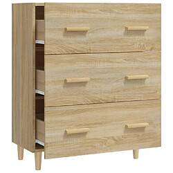 Maison Chic Buffet,Meuble de Rangement,commode pour salon,Cuisine Chêne sonoma 70x34x90 cm Bois d'ingénierie -MN77990 pas cher