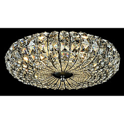 MAYTONI Plafonnier affleurant nickel et cristal, 4 lumières, E14