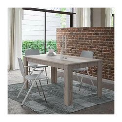 Avis GULADA Ensemble meuble tele - buffet - table a manger - Contemporain - Blanc et decor chene