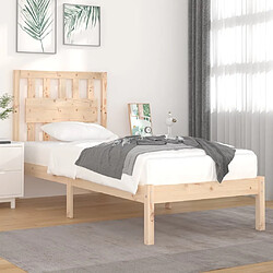 Maison Chic Lit Moderne Chambre - Cadre/structure de lit pour adulte Bois de pin massif 100x200 cm -MN44078