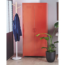 Beliani Armoire en acier rouge VARNA