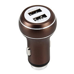 Wewoo Chargeur numérique DC 12-24V Intelligent correspondant courant Charge Dual USB de voiture Brown