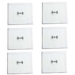 6 Pcs Commutateurs Automatique de Lumière Contrôlée par Mur Lampe Lumière Fixée au Mur 3 Lignes