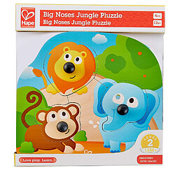 Hape Puzzle à Gros Boutons Animaux de la Jungle, E1310, Vert 