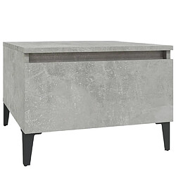 vidaXL Table d'appoint Gris béton 50x46x35 cm Bois d'ingénierie