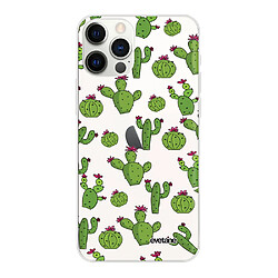 Evetane Coque iPhone 12/12 Pro souple silicone transparente Coque iPhone 12/12 Pro souple transparente Cactus Motif Ecriture Tendance Evetane.