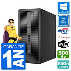 PC Tour HP EliteDesk 800 G2 Intel G4400 RAM 64Go Disque 500Go Windows 10 Wifi · Occasion 