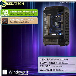 Sedatech PC Gamer Pro V360 • AMD Ryzen 7 7700X • RTX4070 Super • 32Go DDR5 • 2To SSD M.2 • Windows 11