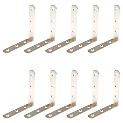 10pcs cornières en acier épaissies support angle droit ensemble 100x100x20mm fixation pour joint de support en coin en L