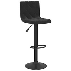 vidaXL Tabouret de bar Noir Velours