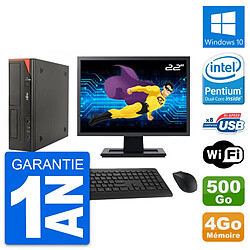 PC Fujitsu E520 DT Ecran 22" Intel G3220 RAM 4Go Disque 500Go Windows 10 Wifi · Occasion 