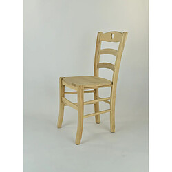 Tommychairs - Set 2 chaises Cuore pour la Cuisine, Structure en Bois de hêtre Poli non traité 100% Naturel et Assise en Bois