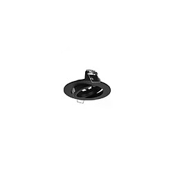 Support Spot Encastrable Plafond Rond Orientable 45° Noir Ø95 mm