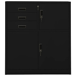 vidaXL Armoire de bureau Noir 90x40x102 cm Acier