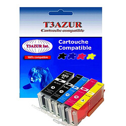 Lot de 5 Cartouches Compatibles pour Canon Pixma TS8251, TS8252 - T3AZUR Lot de 5 Cartouches Compatibles pour Canon Pixma TS8251, TS8252, PGI580XXL, CLI581XL (1Bk/1PBk/1C/1M/1Y) - T3AZUR