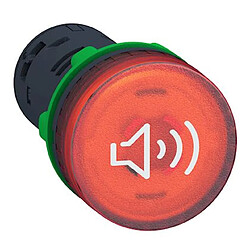 buzzer - lumineux - harmony xb5 - 90db - 24v ac/dc - rouge - schneider electric xb5ks2b4