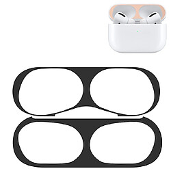 Wewoo Pour Apple AirPods Pro Étui de protection casque sans fil Autocollant protecteur en métal Noir 