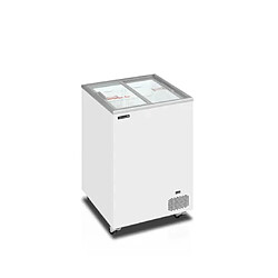 Congélateur coffre avec couvercles coulissants vitrés plats - 108 Litres - TEFCOLD