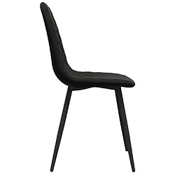 Acheter vidaXL Chaises à manger lot de 2 Noir Velours