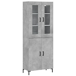 Maison Chic Buffet,Meuble de Rangement,commode pour salon,Cuisine Gris béton 69,5x34x180 cm Bois d'ingénierie -MN71704