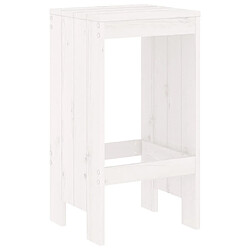 Acheter Maison Chic Table de bar et chaises d'extérieur 3 pcs,Ensemble de bar de jardin pour relax blanc bois de pin massif -GKD654018