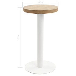 Acheter vidaXL Table de bistro Marron clair 40 cm MDF