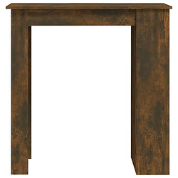 Acheter vidaXL Table de bar et étagère de rangement Chêne fumé 102x50x103,5 cm