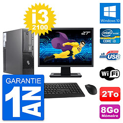 PC Fujitsu E500 DT Ecran 27" Intel i3-2100 RAM 8Go Disque 2To Windows 10 Wifi · Occasion 