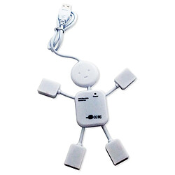 Totalcadeau Hub 4 ports USB en forme bonhomme