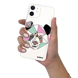 Coque iPhone 12 mini souple transparente Panda Outline Motif Ecriture Tendance Evetane pas cher