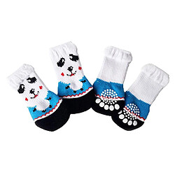 4 Chaussettes De Chien De Chiot De Chat Mignon De Compagnie De Protection De Patte Antidérapante M Panda pas cher