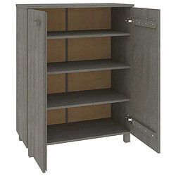 Acheter vidaXL Armoire à chaussures HAMAR Gris clair 85x40x108 cm Pin massif