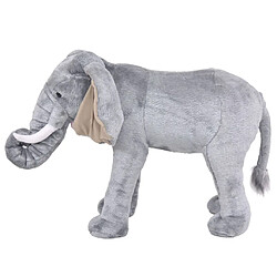 vidaXL Jouet en peluche Éléphant Gris XXL