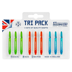 Harrows TRI PACK SHAFTS MEDIUM (PACK 9 SHAFTS SUPERGRIP COULEURS)