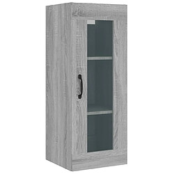 Maison Chic Armoire murale suspendue,Meuble de Rangement pour salon,cuisine Sonoma gris 34,5x34x90 cm -MN19611