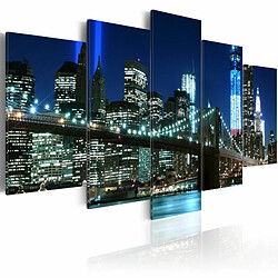 Paris Prix Tableau Imprimé Bleu NYC 100 x 200 cm