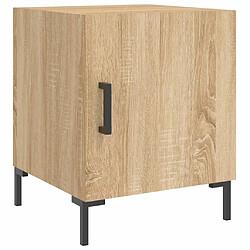 Maison Chic Table de chevet,Table de nuit,Table d'appoint pour salon chêne sonoma 40x40x50 cm bois d’ingénierie -MN84413