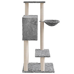 Arbre à chat avec griffoirs,niche pour chat en sisal Gris clair 108,5 cm -MN14957 pas cher